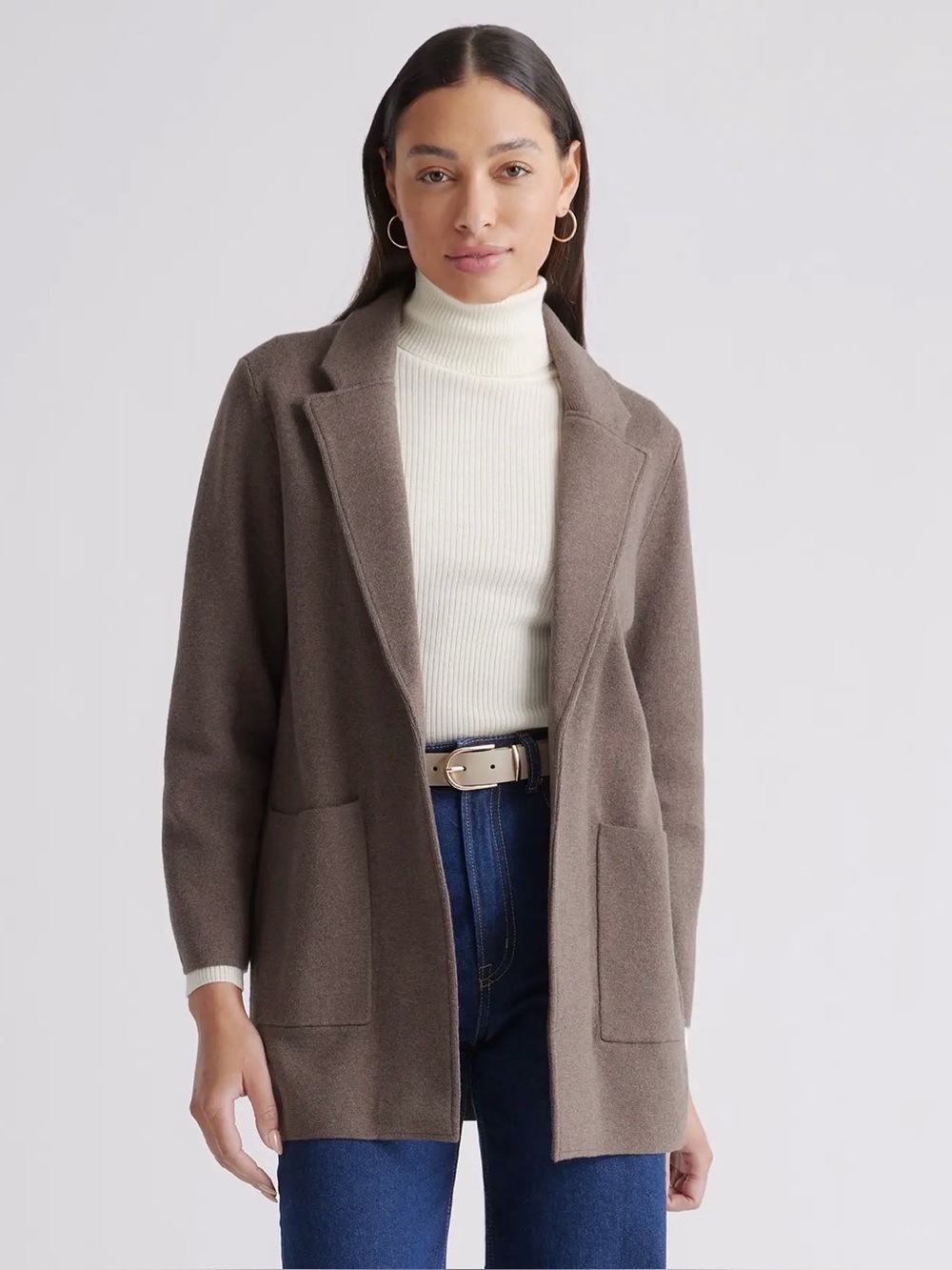 Quince 100% Organic Cotton Knit Blazer
